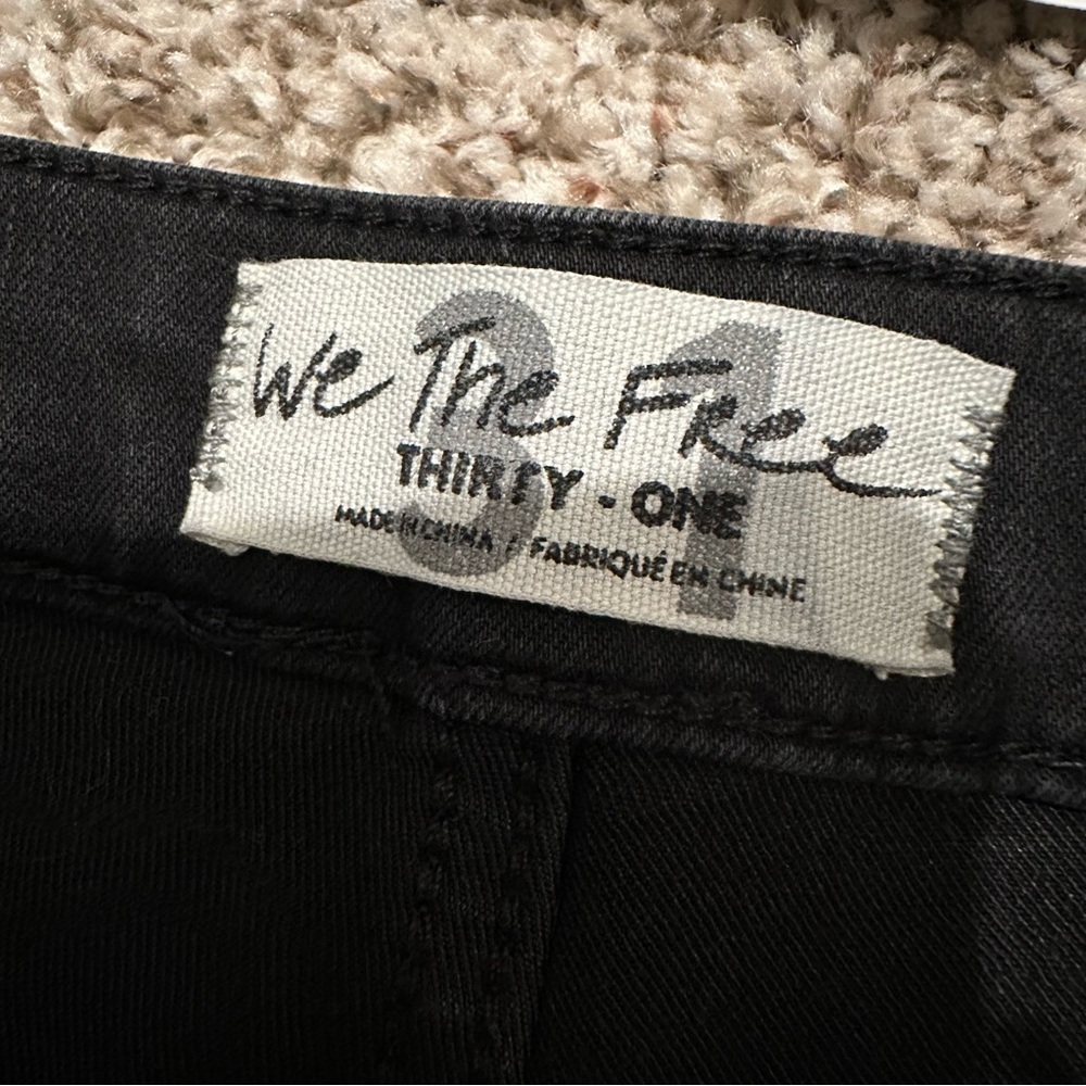 We the‎ Free People Just Float On Flare Denim Jeans Black Boho Wide Leg, Size 31 - Picture 8 of 13